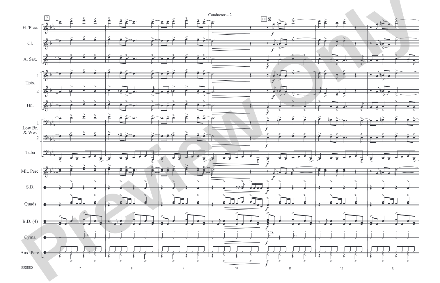 Roundabout: Marching Band Conductor Score & Parts