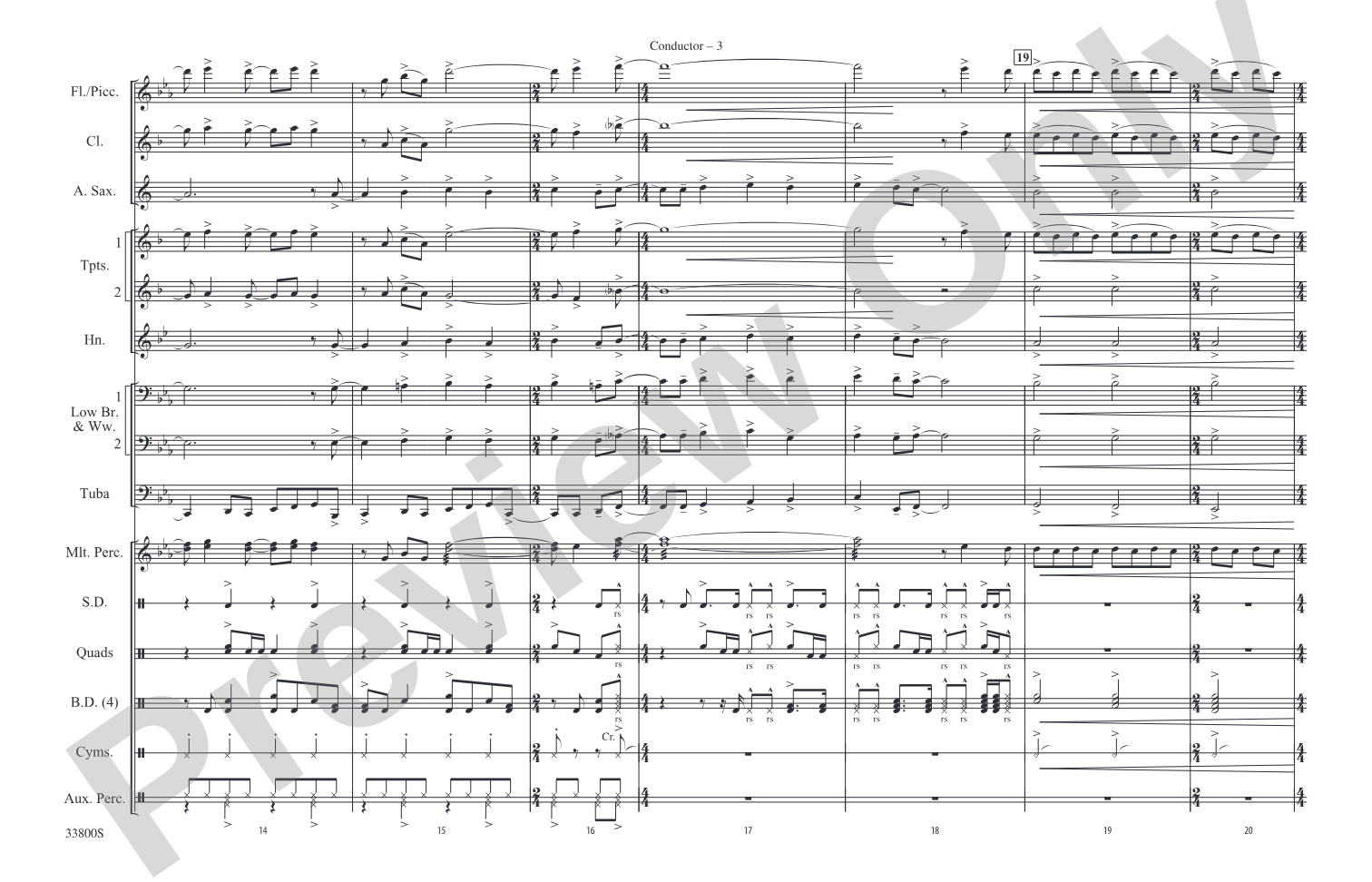 Roundabout: Marching Band Conductor Score & Parts