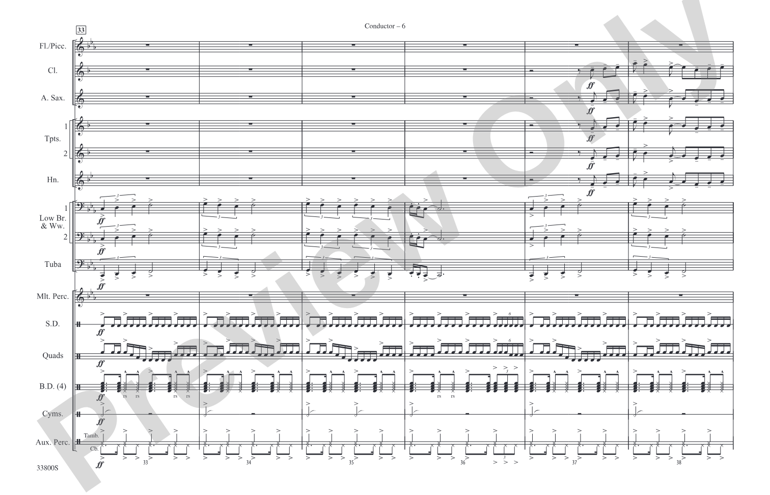 Roundabout: Marching Band Conductor Score & Parts