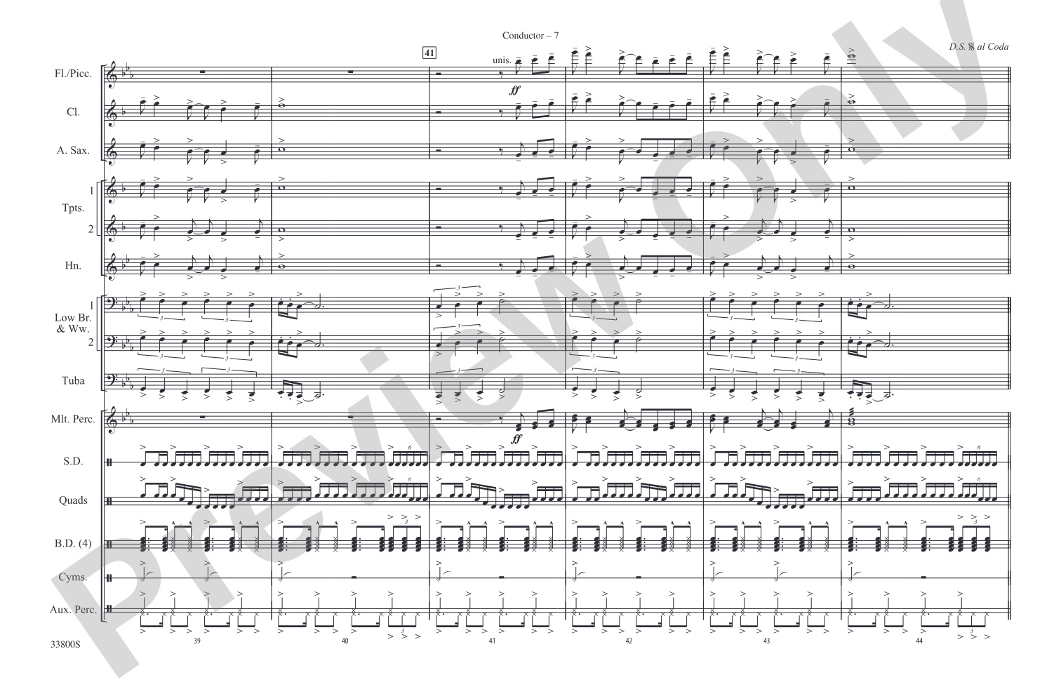 Roundabout: Marching Band Conductor Score & Parts