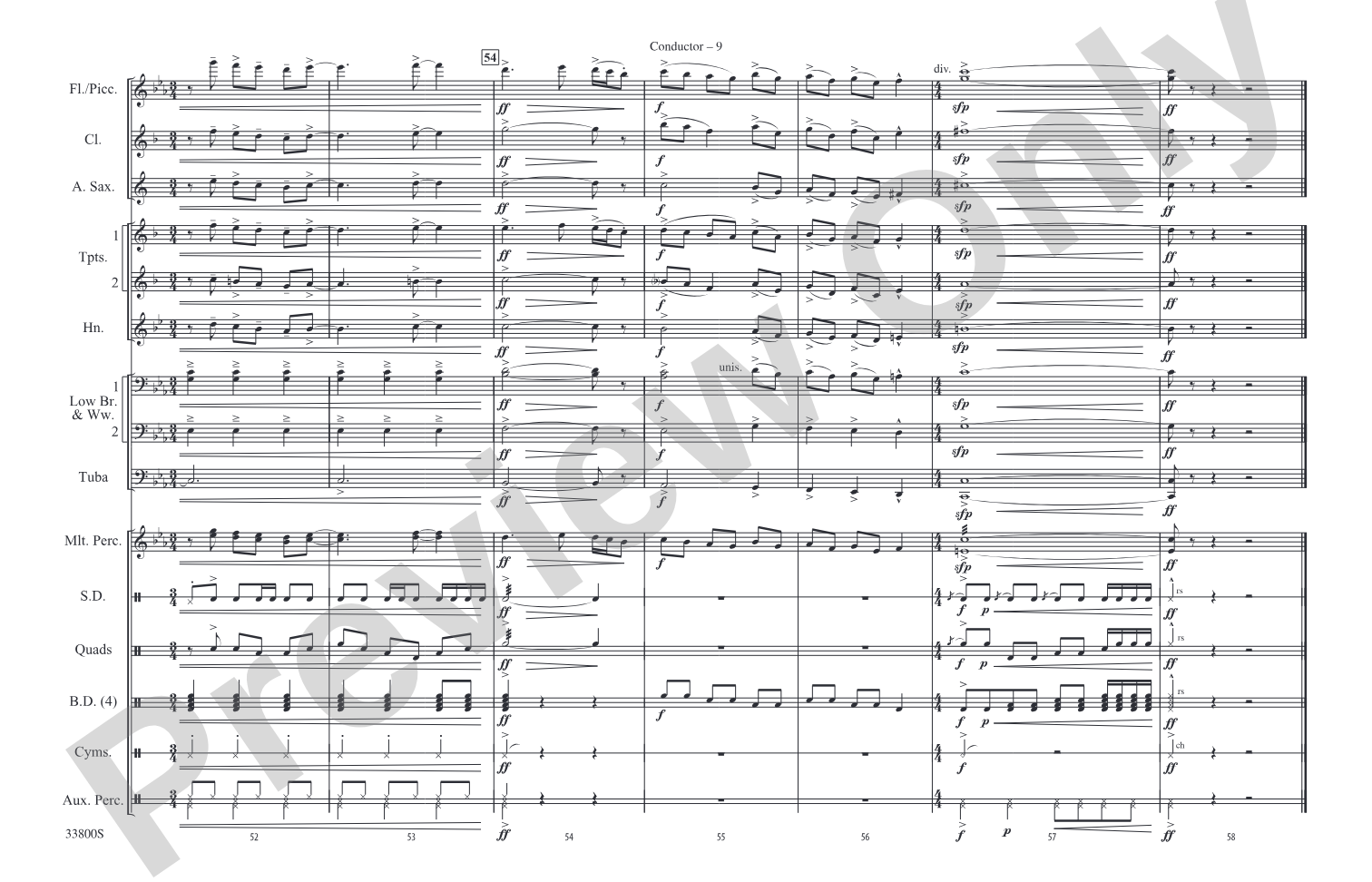 Roundabout: Marching Band Conductor Score & Parts