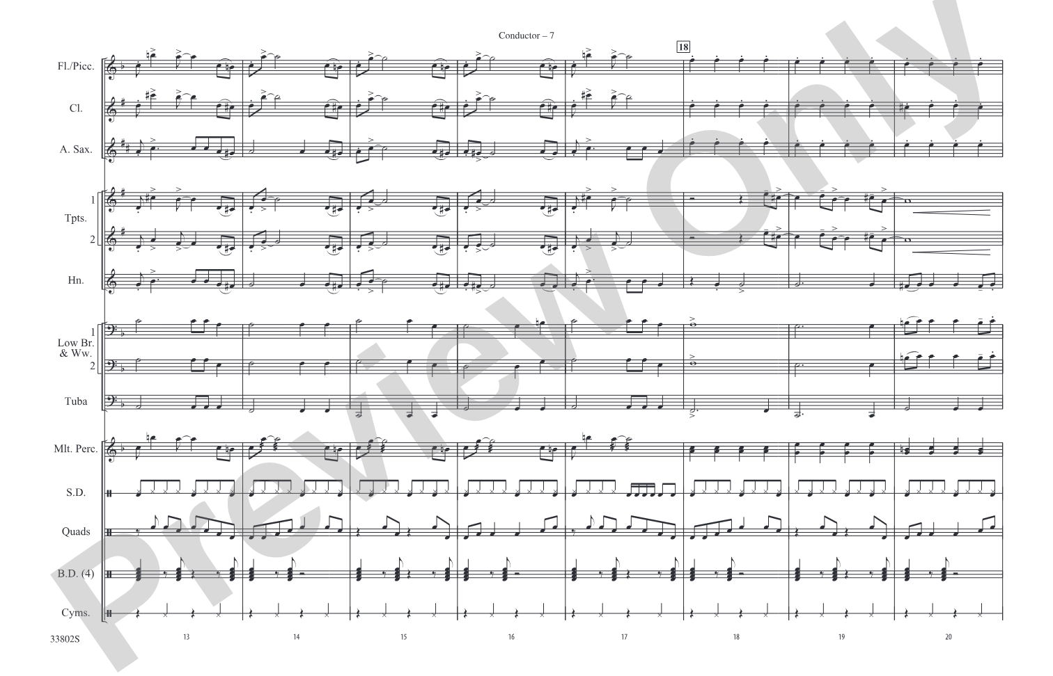 Hip-Hop Timeouts: Marching Band Conductor Score & Parts