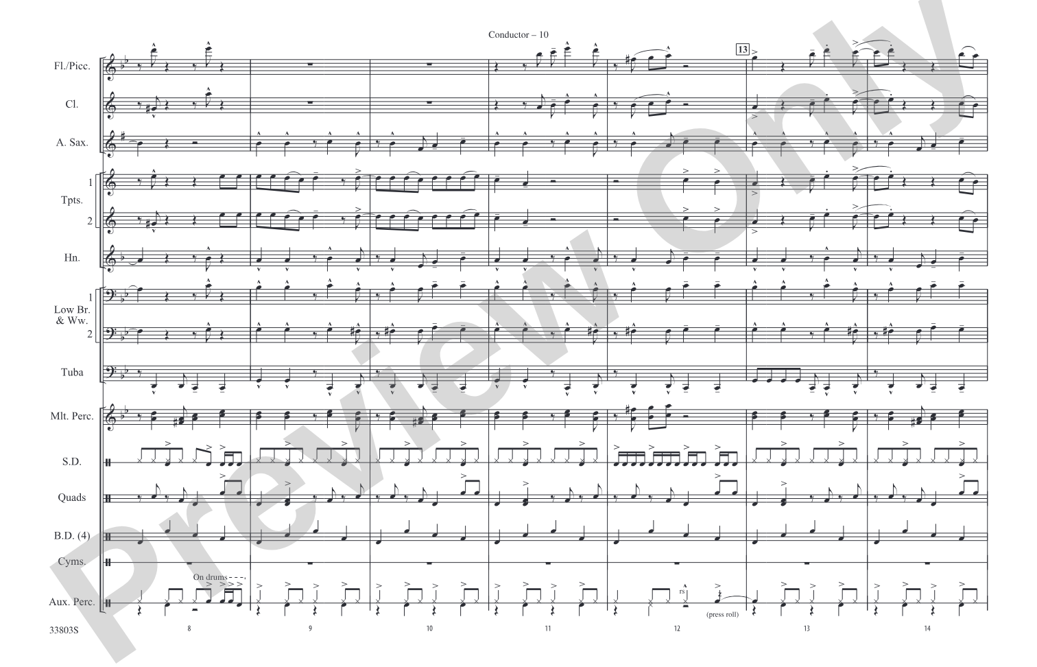 Shorties #16: Marching Band Conductor Score & Parts