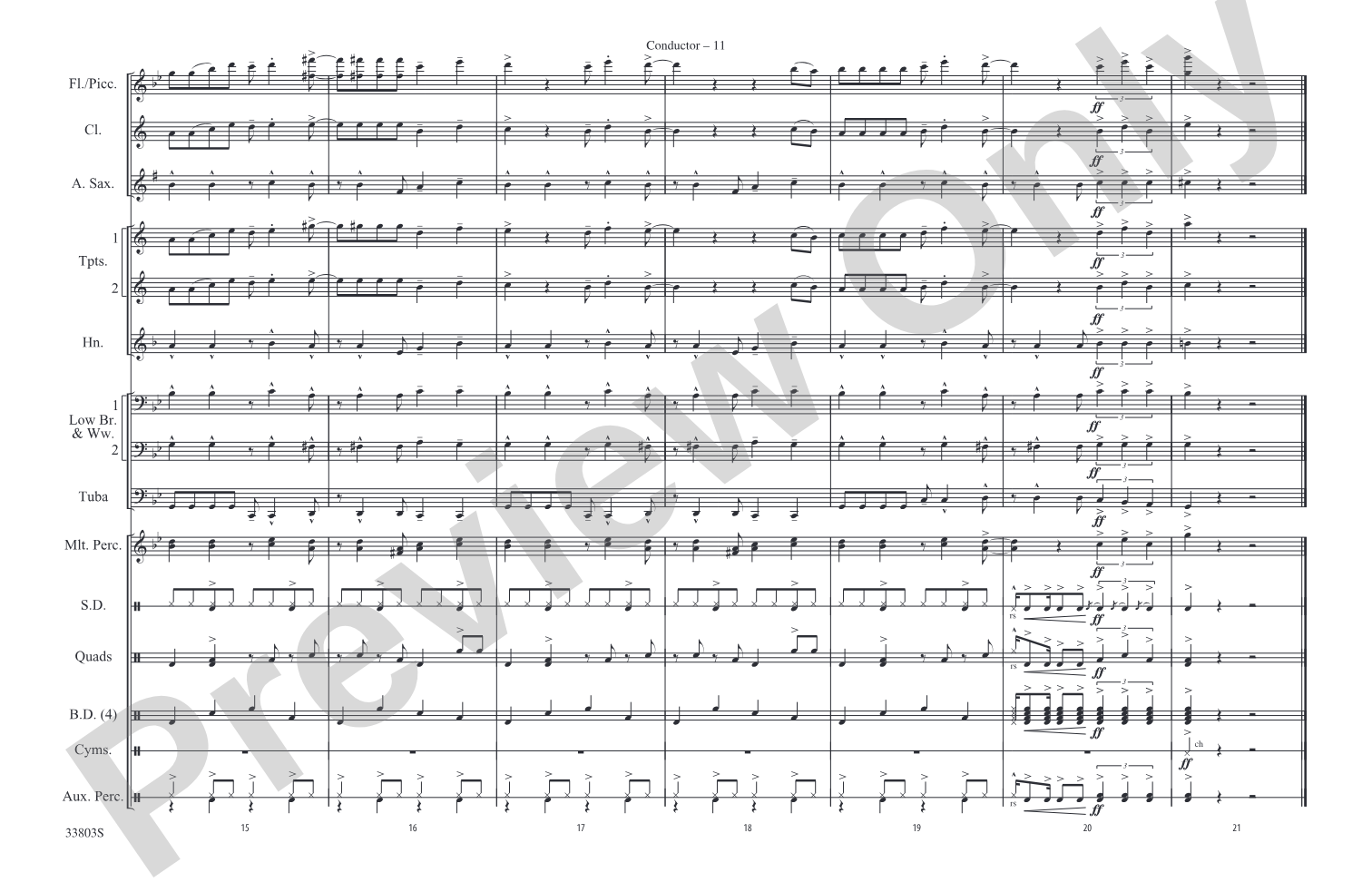 Shorties #16: Marching Band Conductor Score & Parts