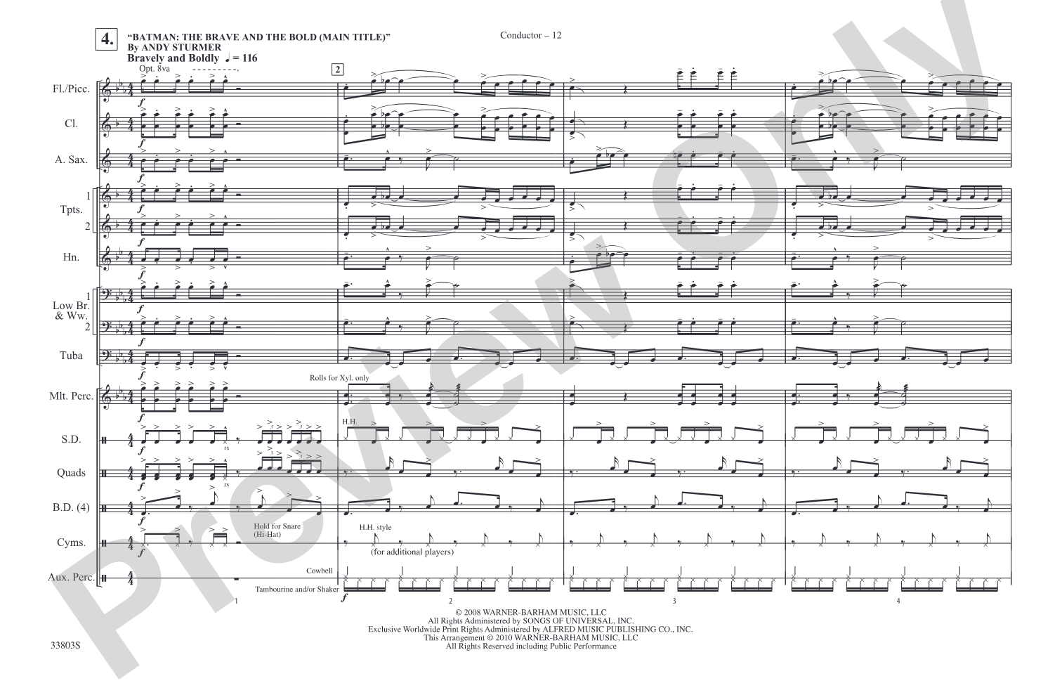 Shorties #16: Marching Band Conductor Score & Parts