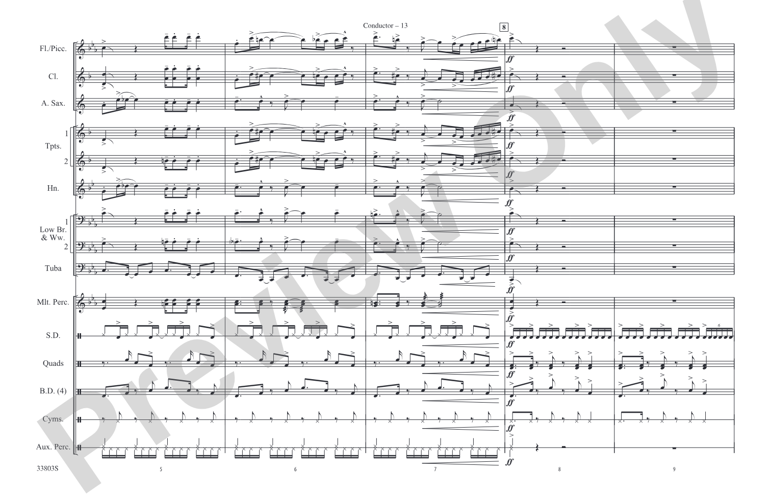 Shorties #16: Marching Band Conductor Score & Parts