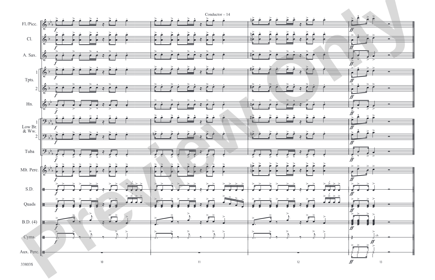 Shorties #16: Marching Band Conductor Score & Parts