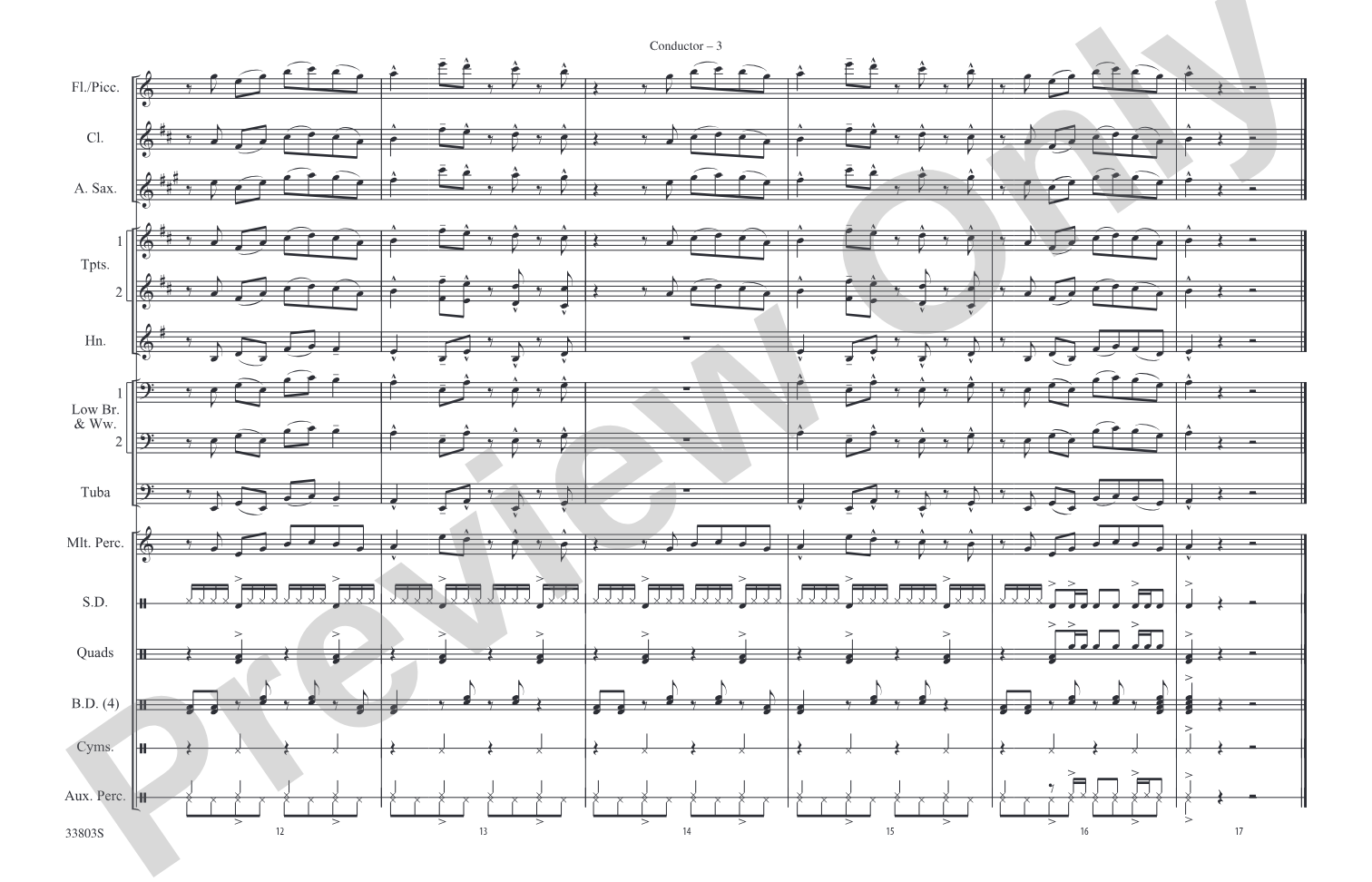 Shorties #16: Marching Band Conductor Score & Parts