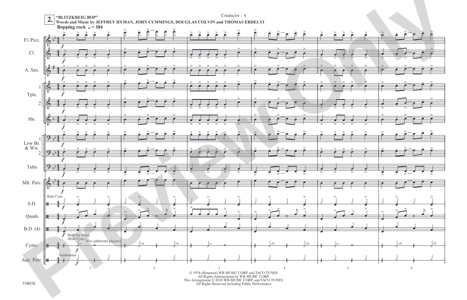 Shorties #16: Marching Band Conductor Score & Parts