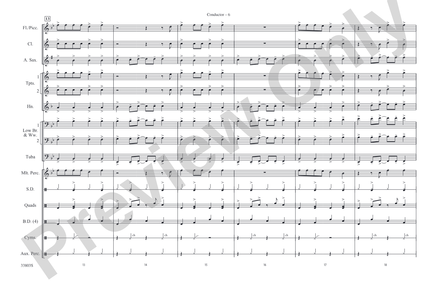 Shorties #16: Marching Band Conductor Score & Parts