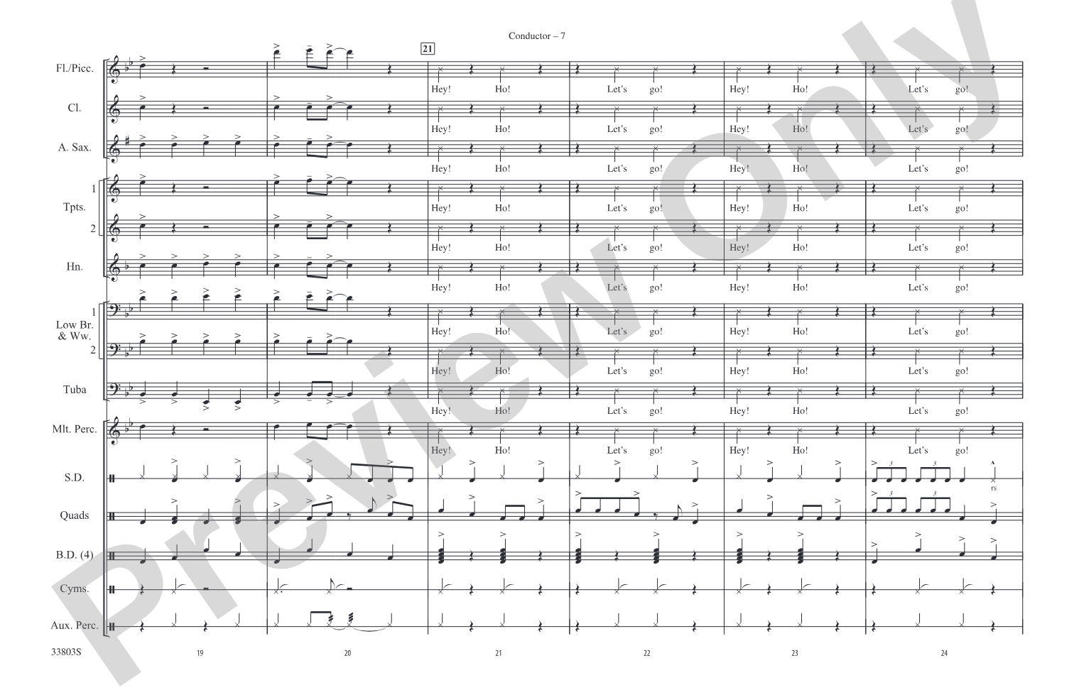 Shorties #16: Marching Band Conductor Score & Parts