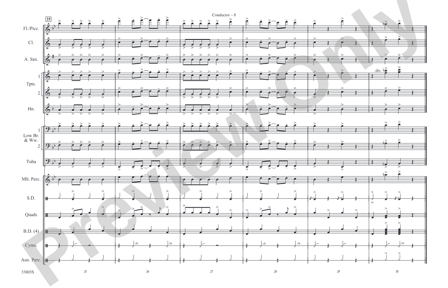 Shorties #16: Marching Band Conductor Score & Parts