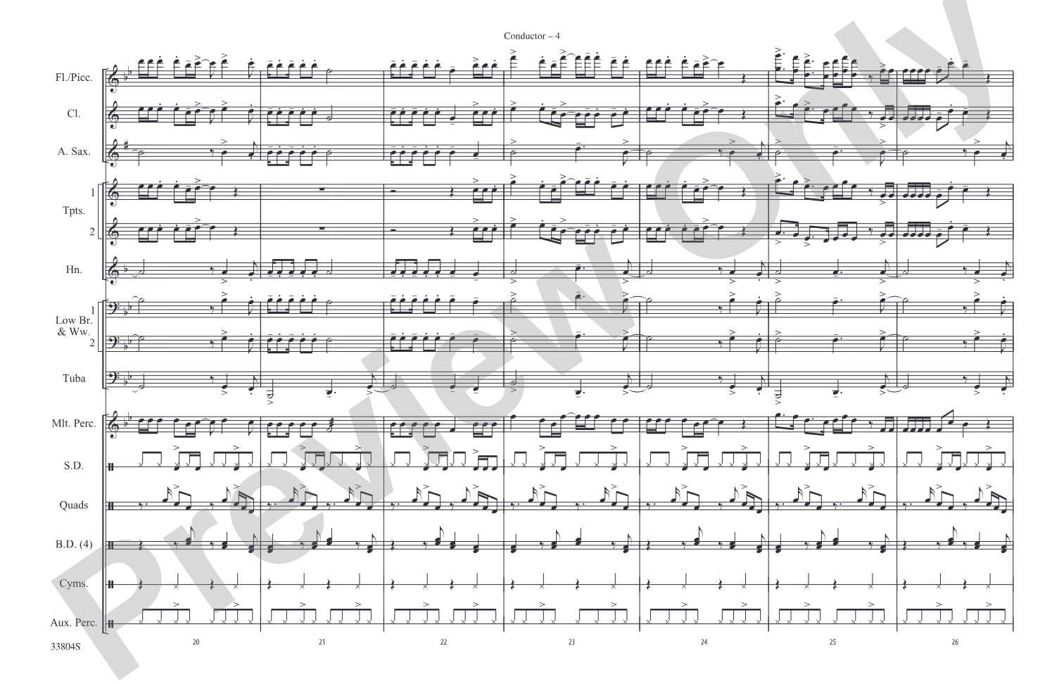 Party in the U.S.A.: Marching Band Conductor Score & Parts