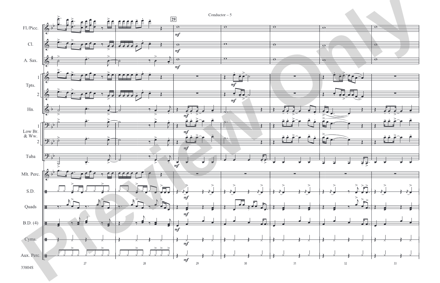 Party in the U.S.A.: Marching Band Conductor Score & Parts