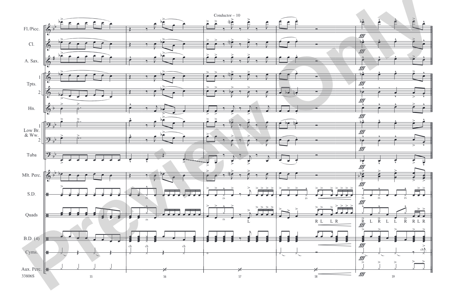 Hip to Be Square: Marching Band Conductor Score & Parts