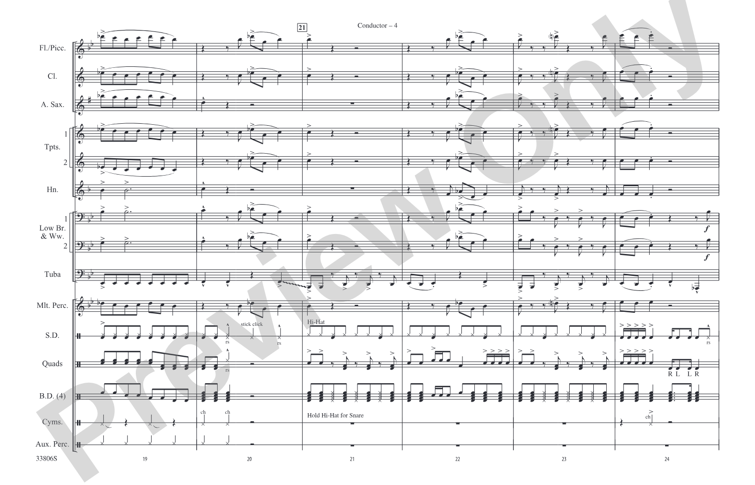 Hip to Be Square: Marching Band Conductor Score & Parts