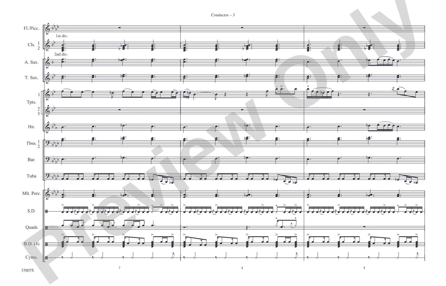 Whipping Post: Marching Band Conductor Score & Parts