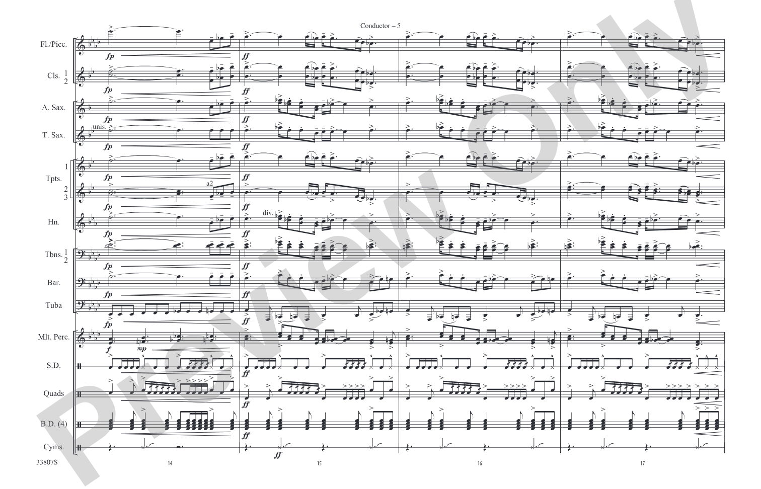 Whipping Post: Marching Band Conductor Score & Parts