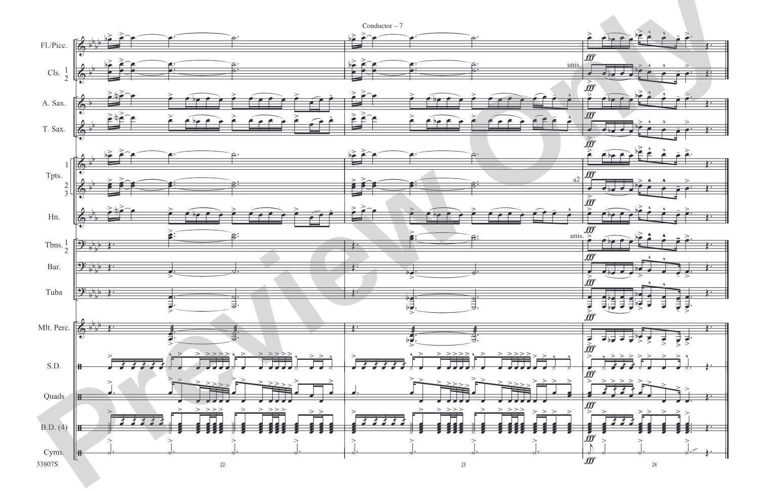 Whipping Post: Marching Band Conductor Score & Parts