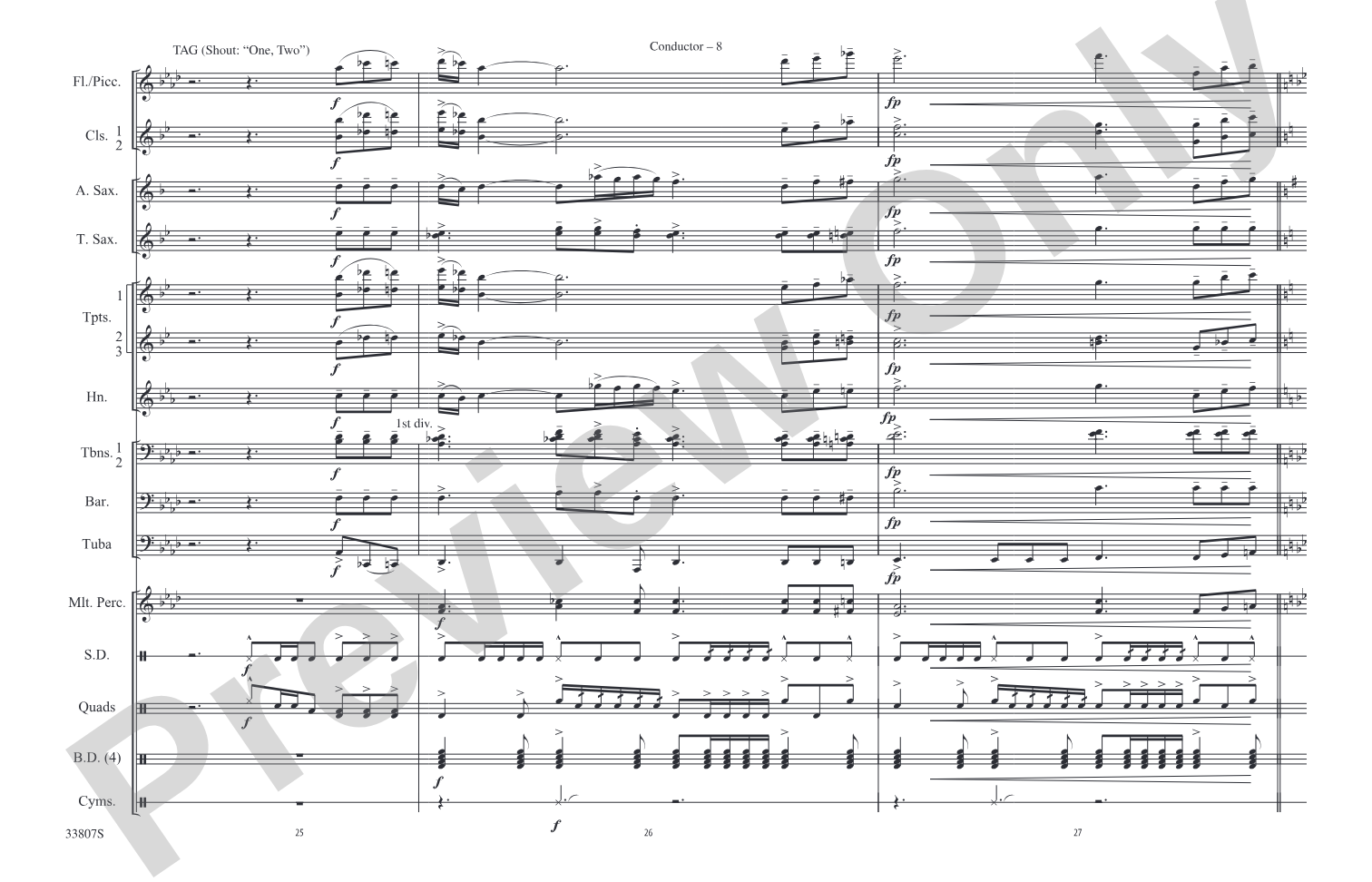 Whipping Post: Marching Band Conductor Score & Parts
