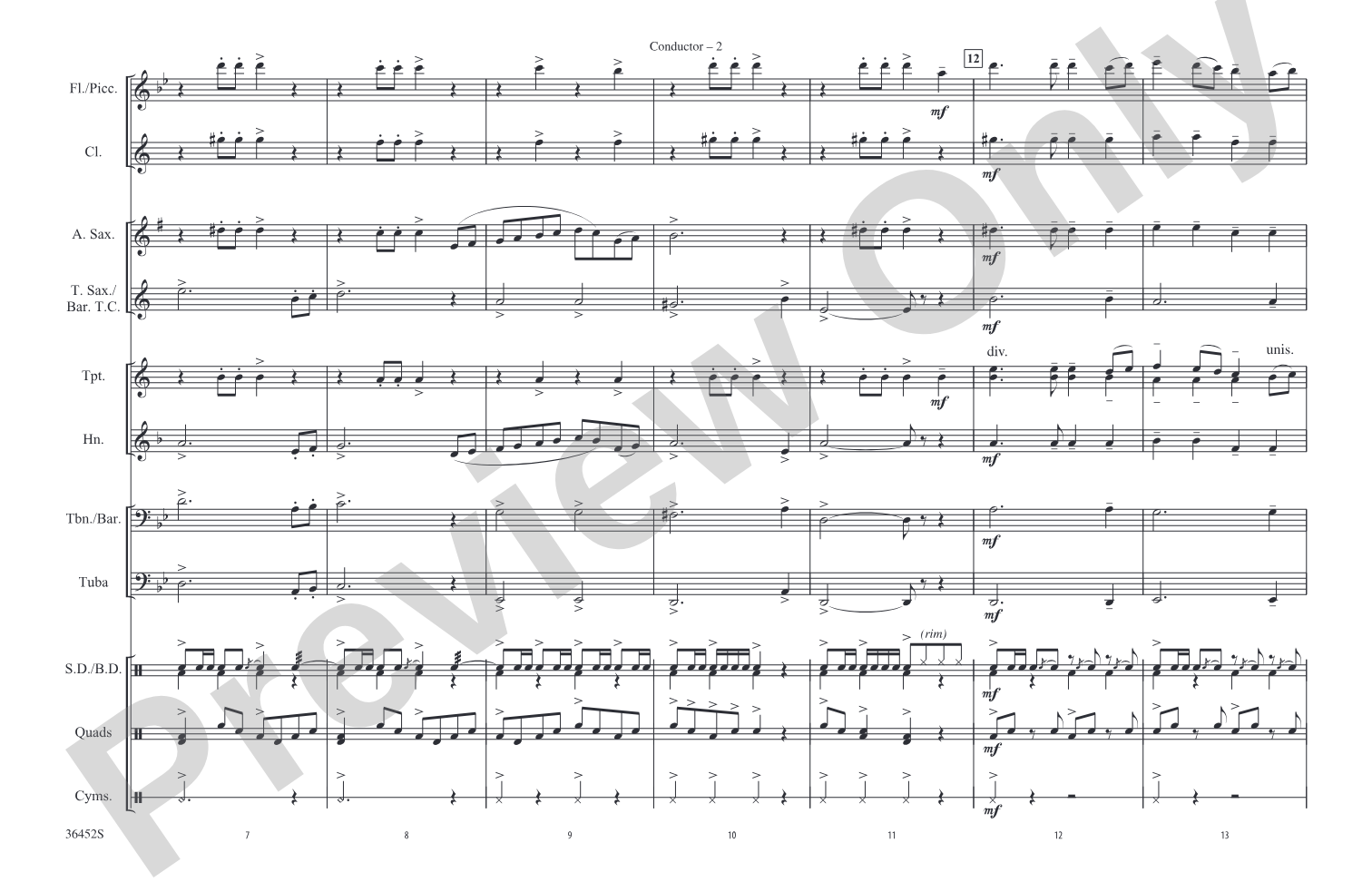 Macarena: Marching Band Conductor Score & Parts