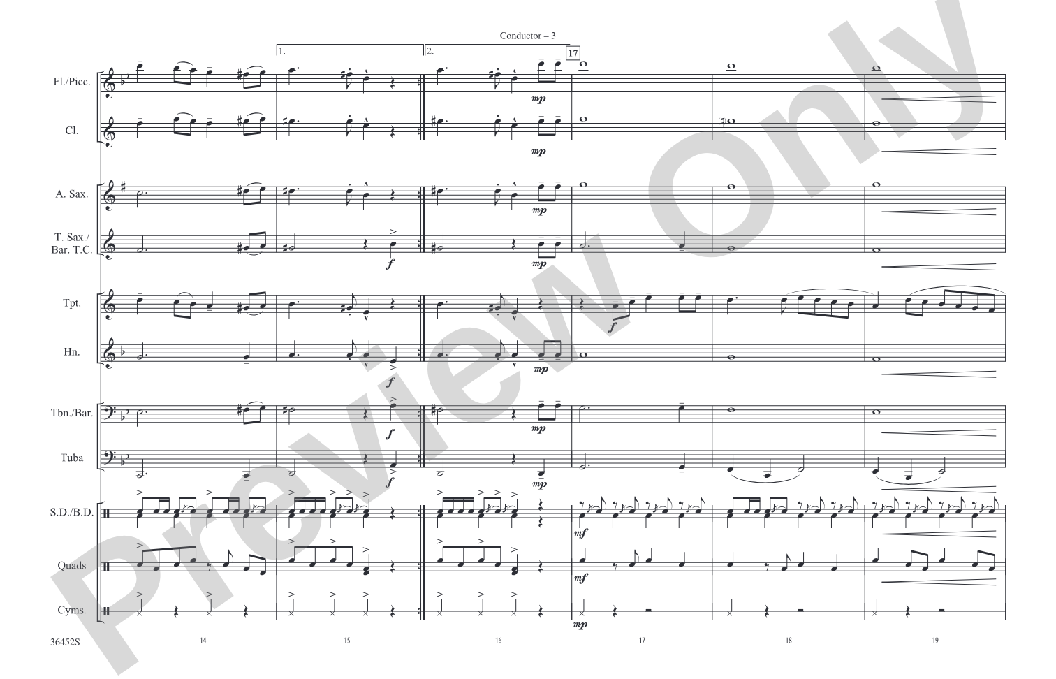 Macarena: Marching Band Conductor Score & Parts