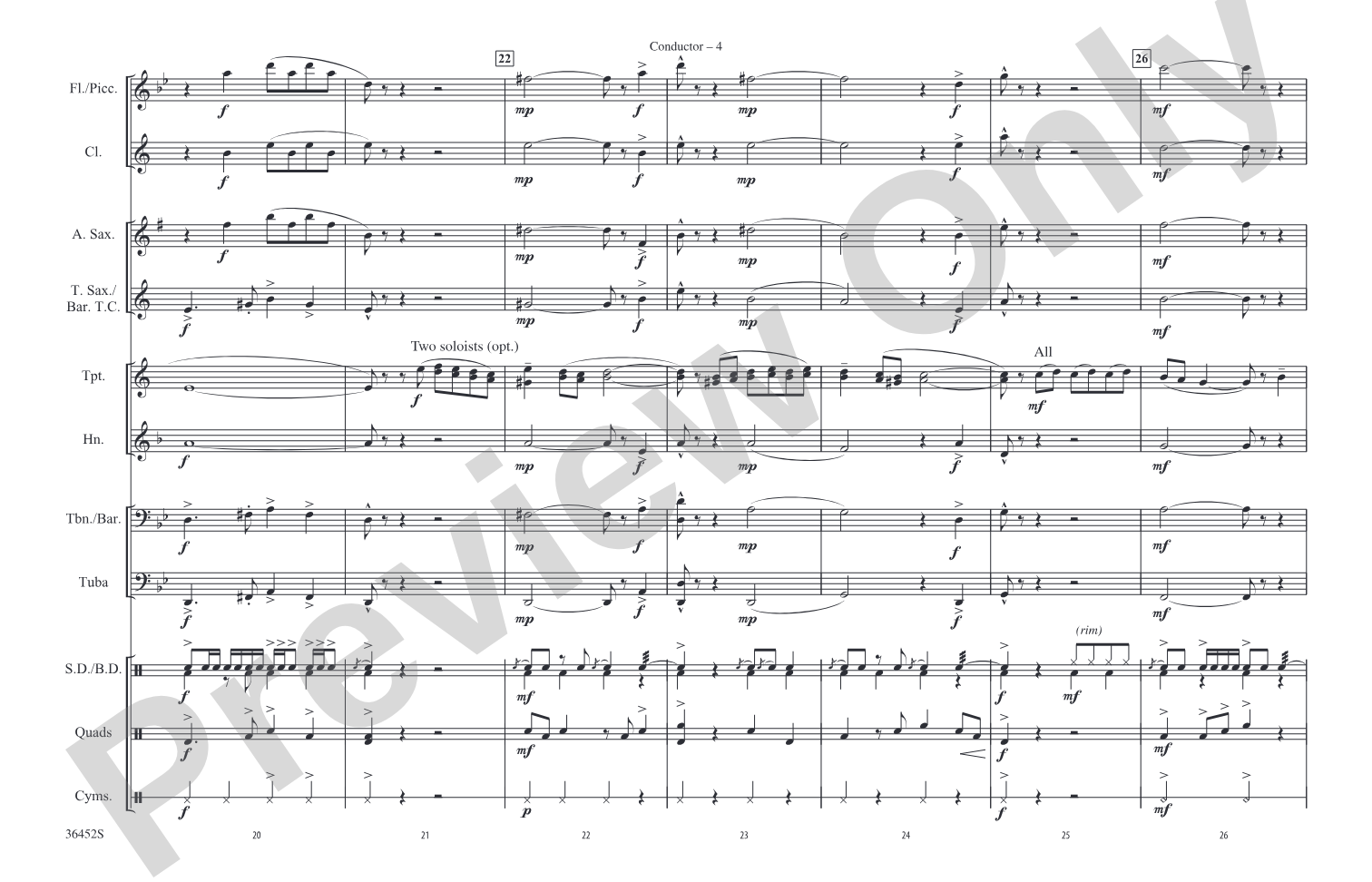 Macarena: Marching Band Conductor Score & Parts