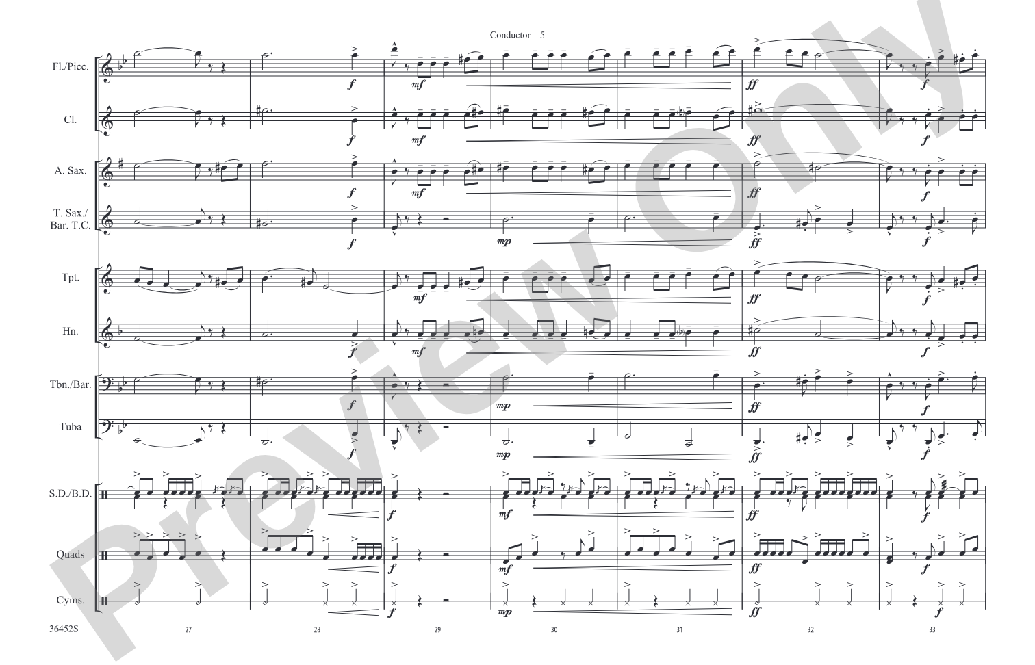 Macarena: Marching Band Conductor Score & Parts