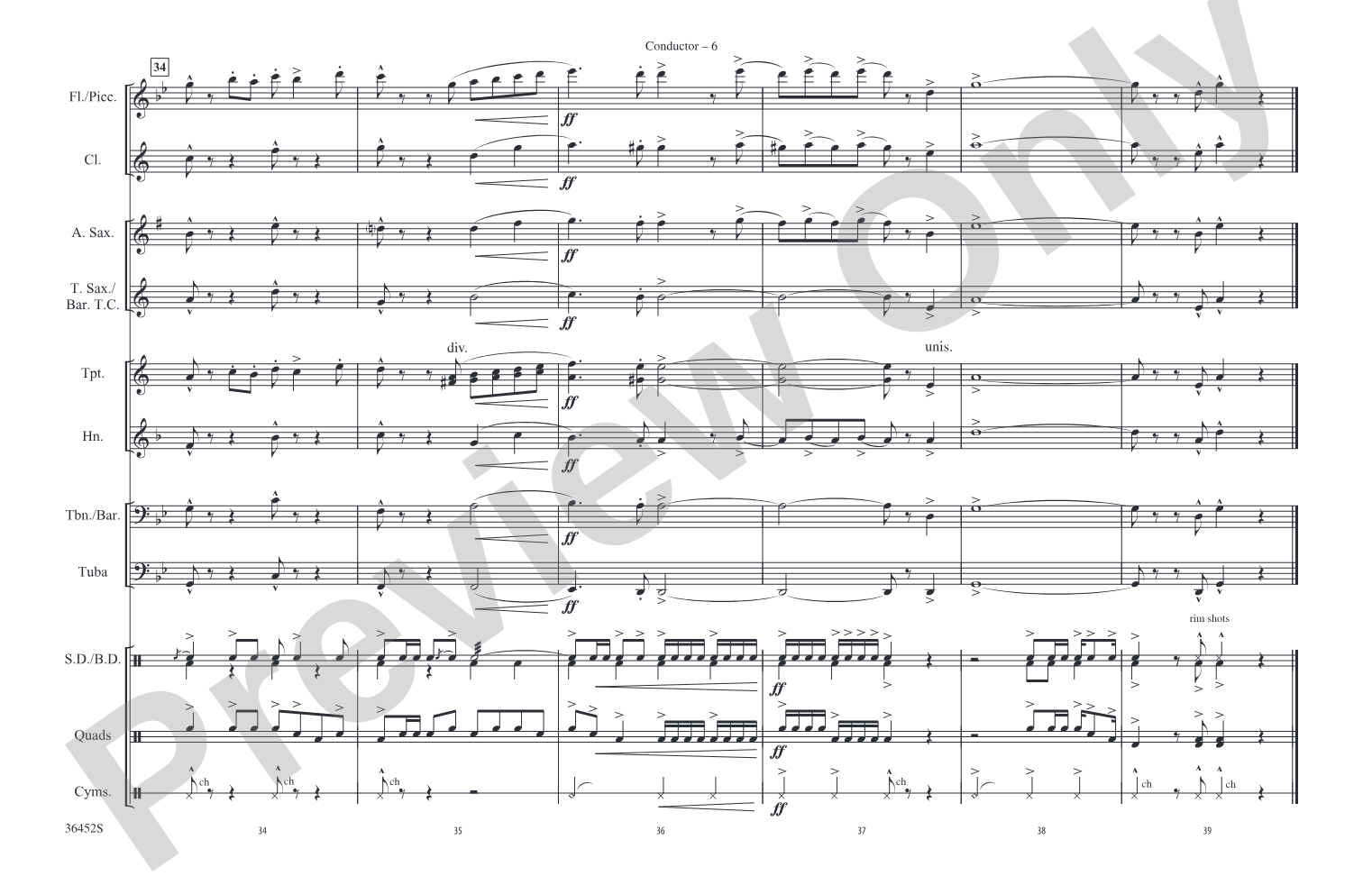Macarena: Marching Band Conductor Score & Parts