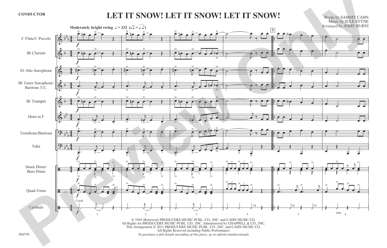 Let It Snow! Let It Snow! Let It Snow!: Score