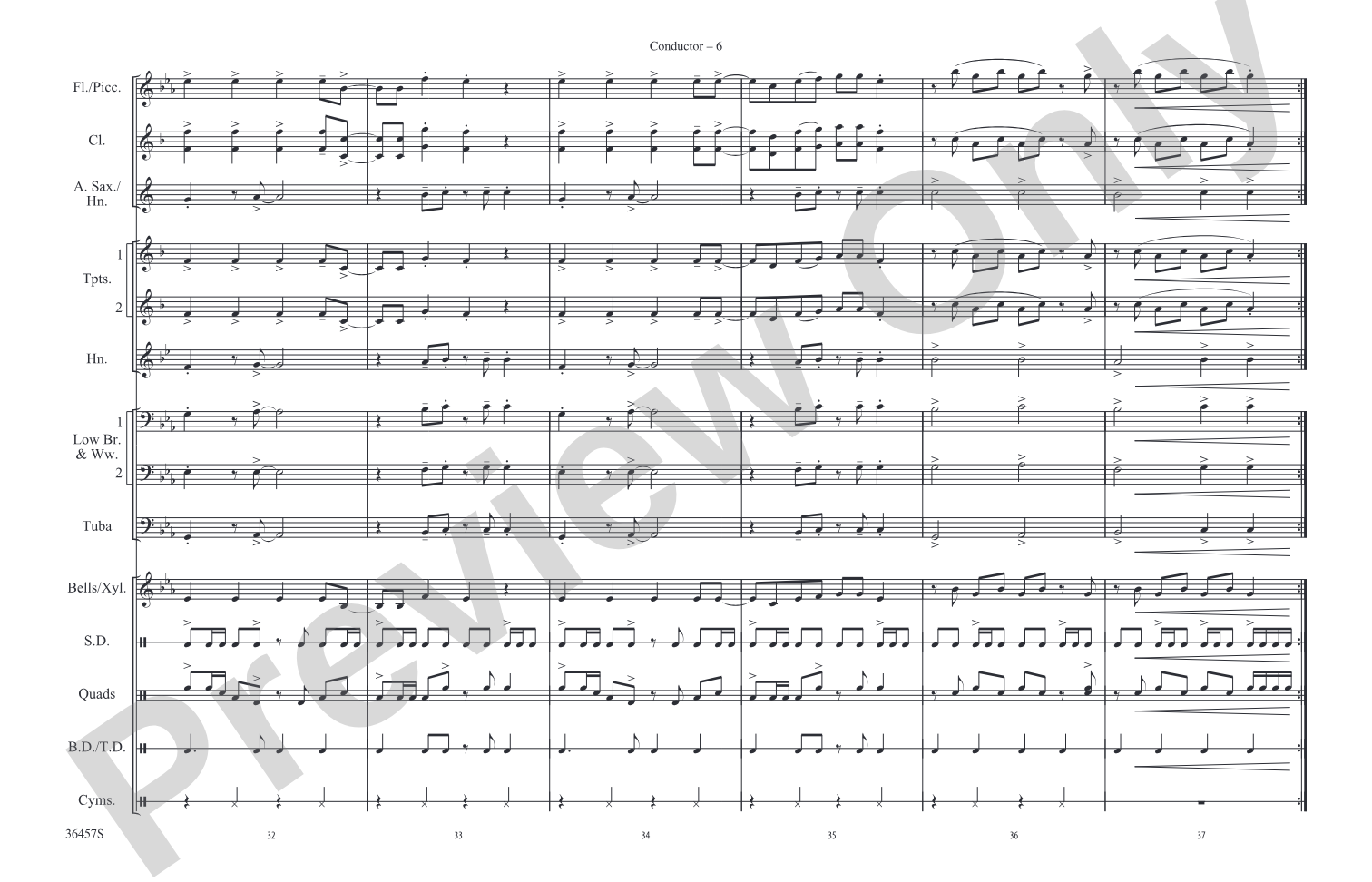 California Gurls: Marching Band Conductor Score & Parts