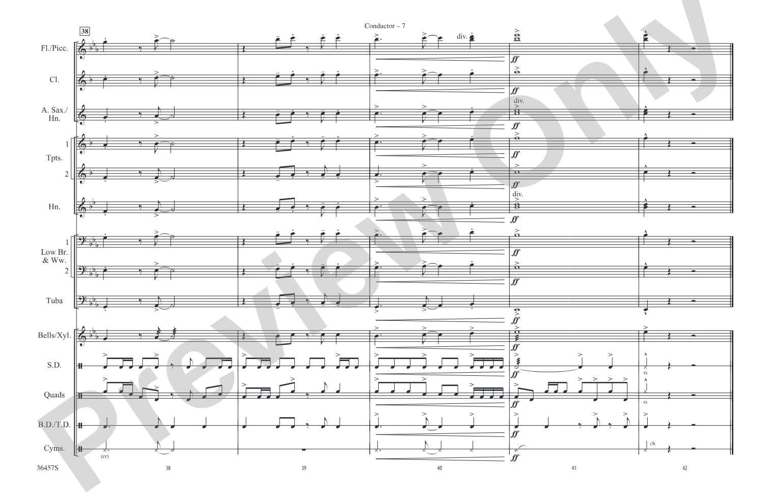 California Gurls: Marching Band Conductor Score & Parts