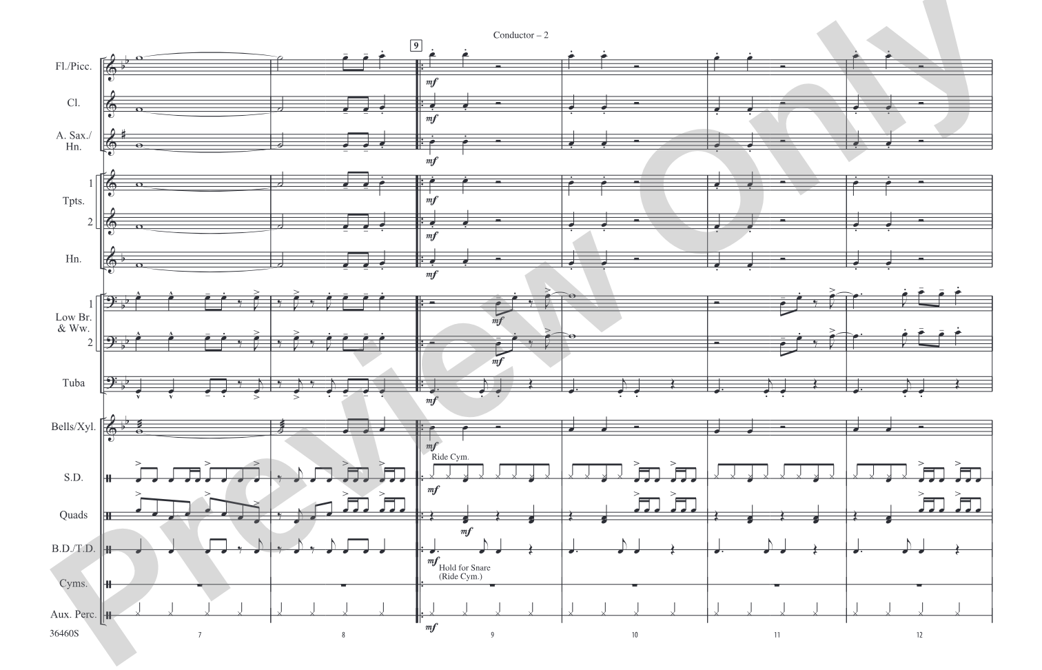 Separate Ways (Worlds Apart): Marching Band Conductor Score & Parts