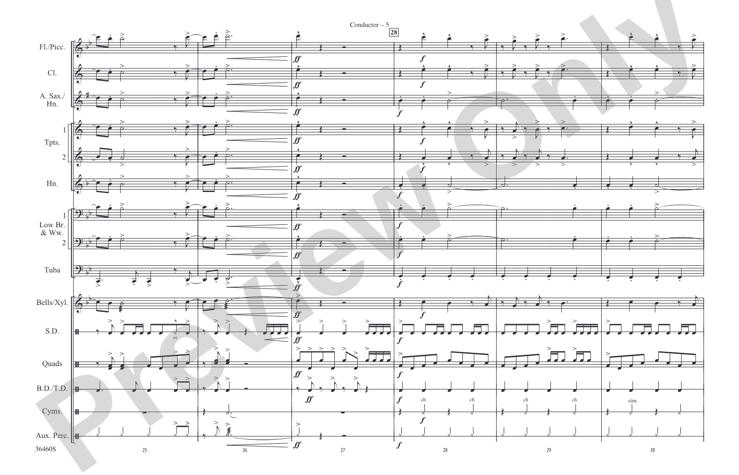 Separate Ways (Worlds Apart): Marching Band Conductor Score & Parts