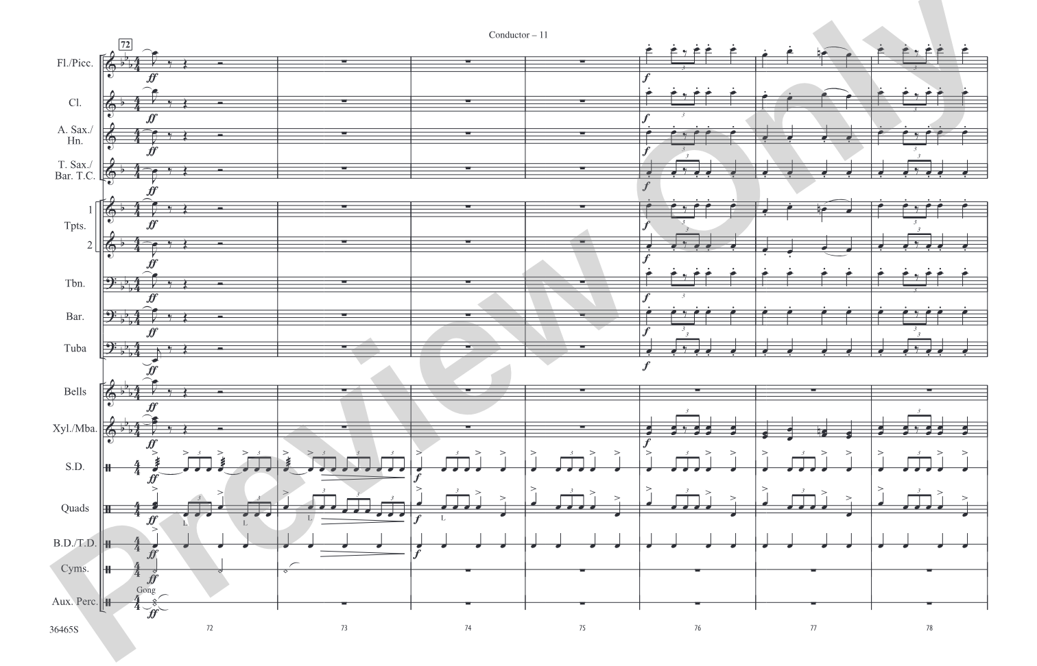 World of Warcraft, Part I: Marching Band Conductor Score & Parts