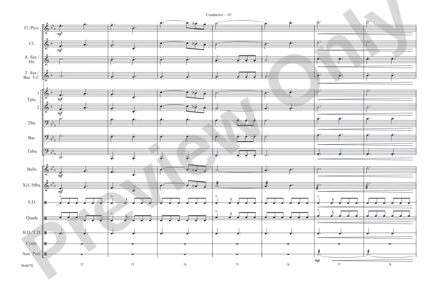 World of Warcraft, Part III: Marching Band Conductor Score & Parts