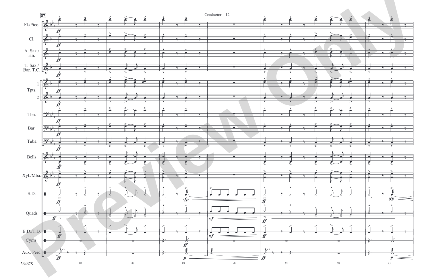 World of Warcraft, Part III: Marching Band Conductor Score & Parts