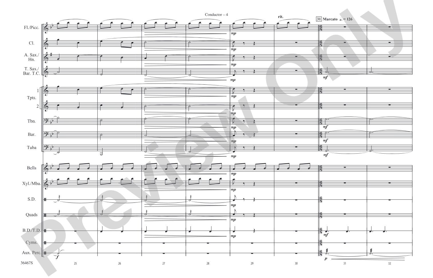 World of Warcraft, Part III: Marching Band Conductor Score & Parts