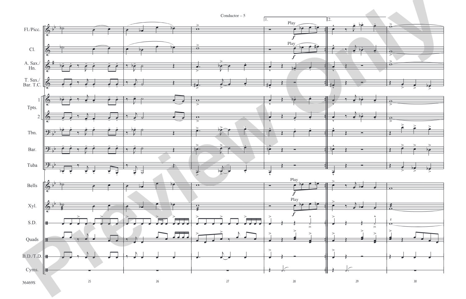 El Conquistador: Marching Band Conductor Score & Parts