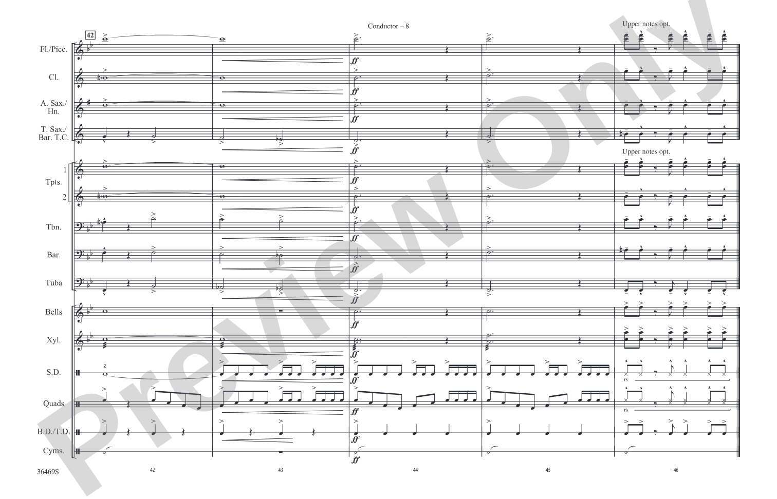 El Conquistador: Marching Band Conductor Score & Parts