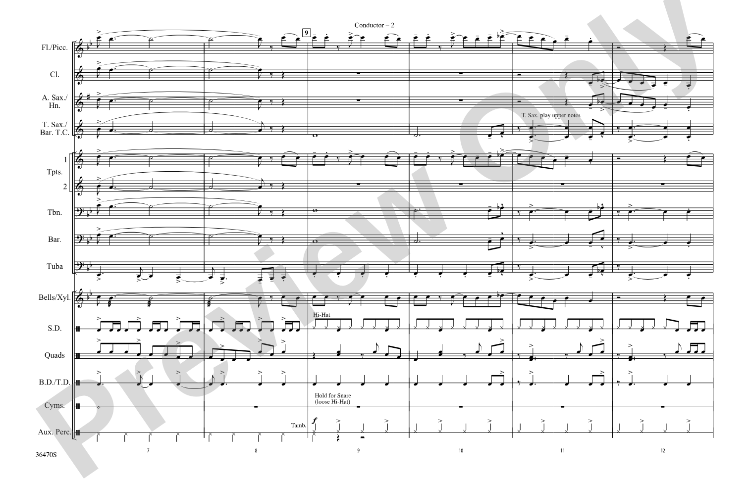 Shout It Out Loud: Marching Band Conductor Score & Parts
