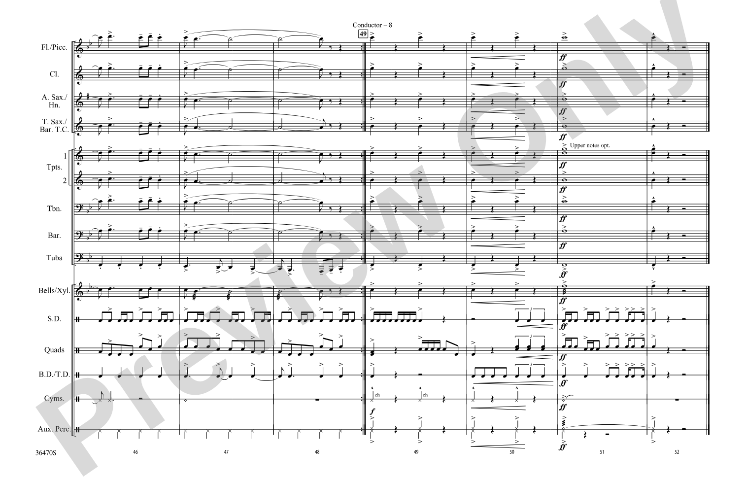 Shout It Out Loud: Marching Band Conductor Score & Parts