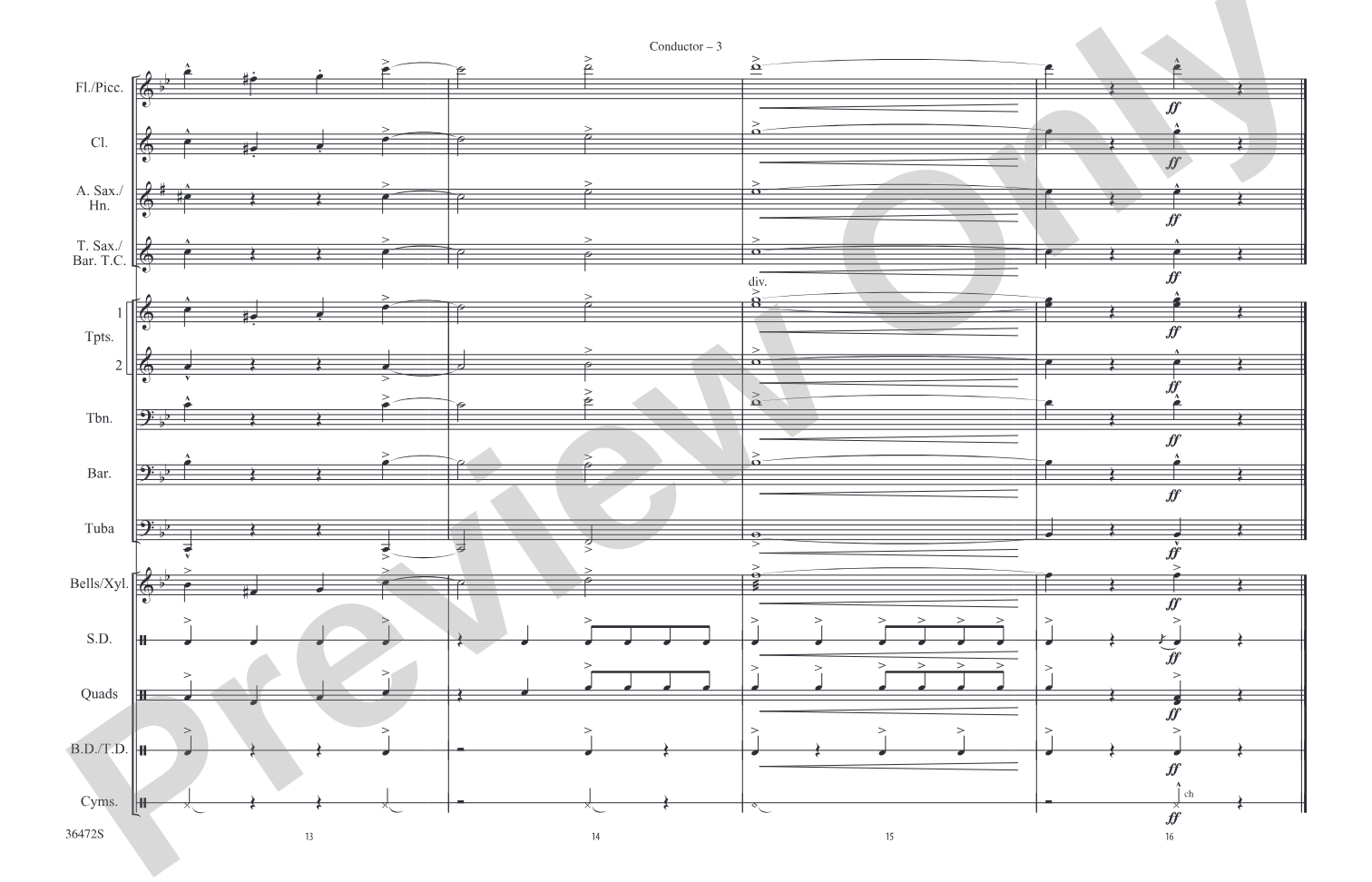 Cartoon Capers: Marching Band Conductor Score & Parts