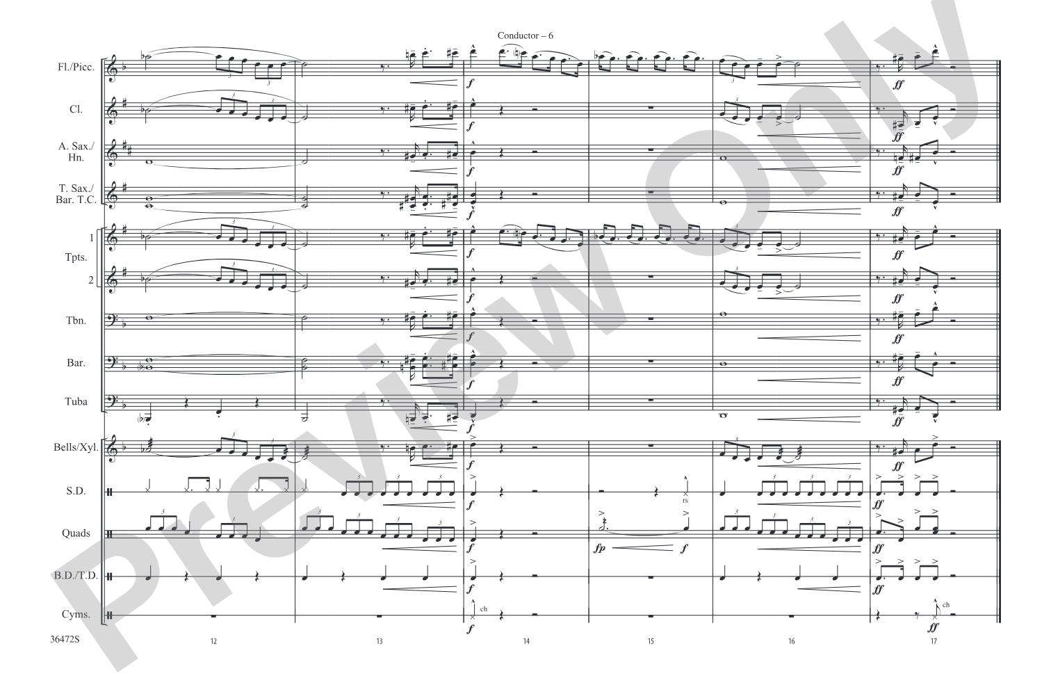 Cartoon Capers: Marching Band Conductor Score & Parts