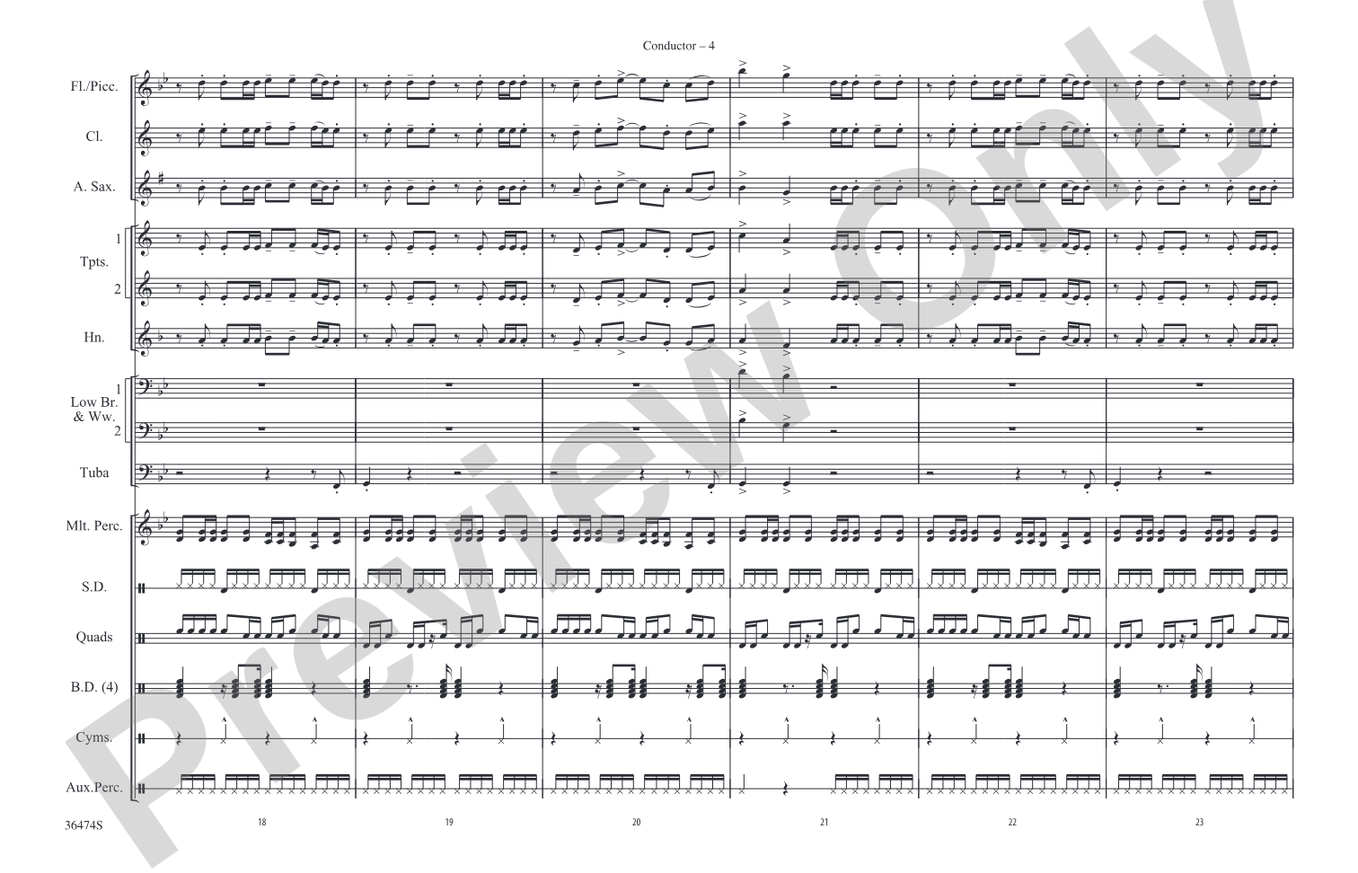 Winner: Marching Band Conductor Score & Parts
