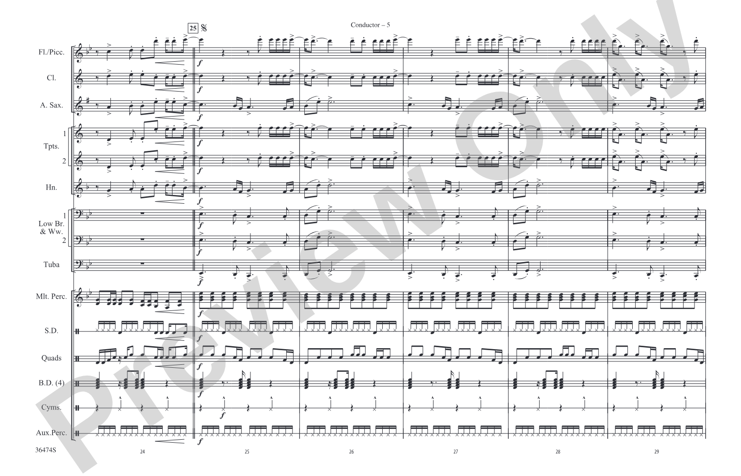 Winner: Marching Band Conductor Score & Parts