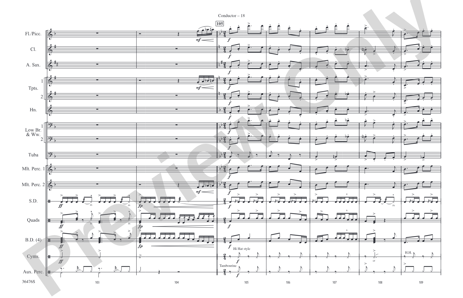 The Wizard of Oz Meets The Wiz, Part 1: Marching Band Conductor Score & Parts