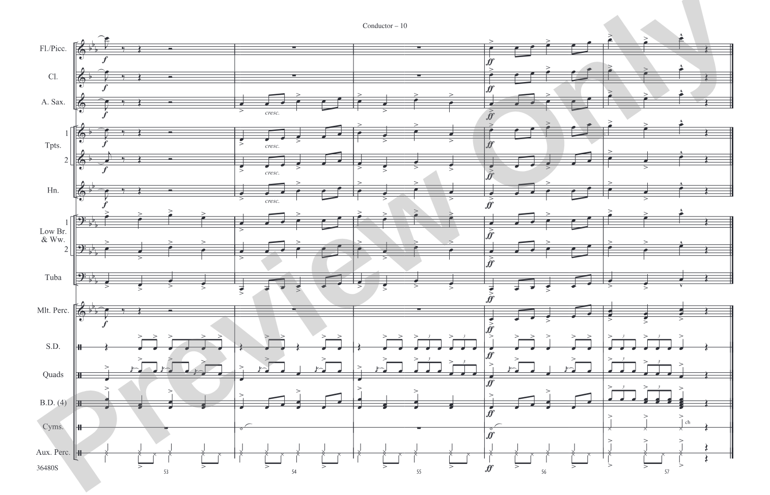 Holiday: Marching Band Conductor Score & Parts