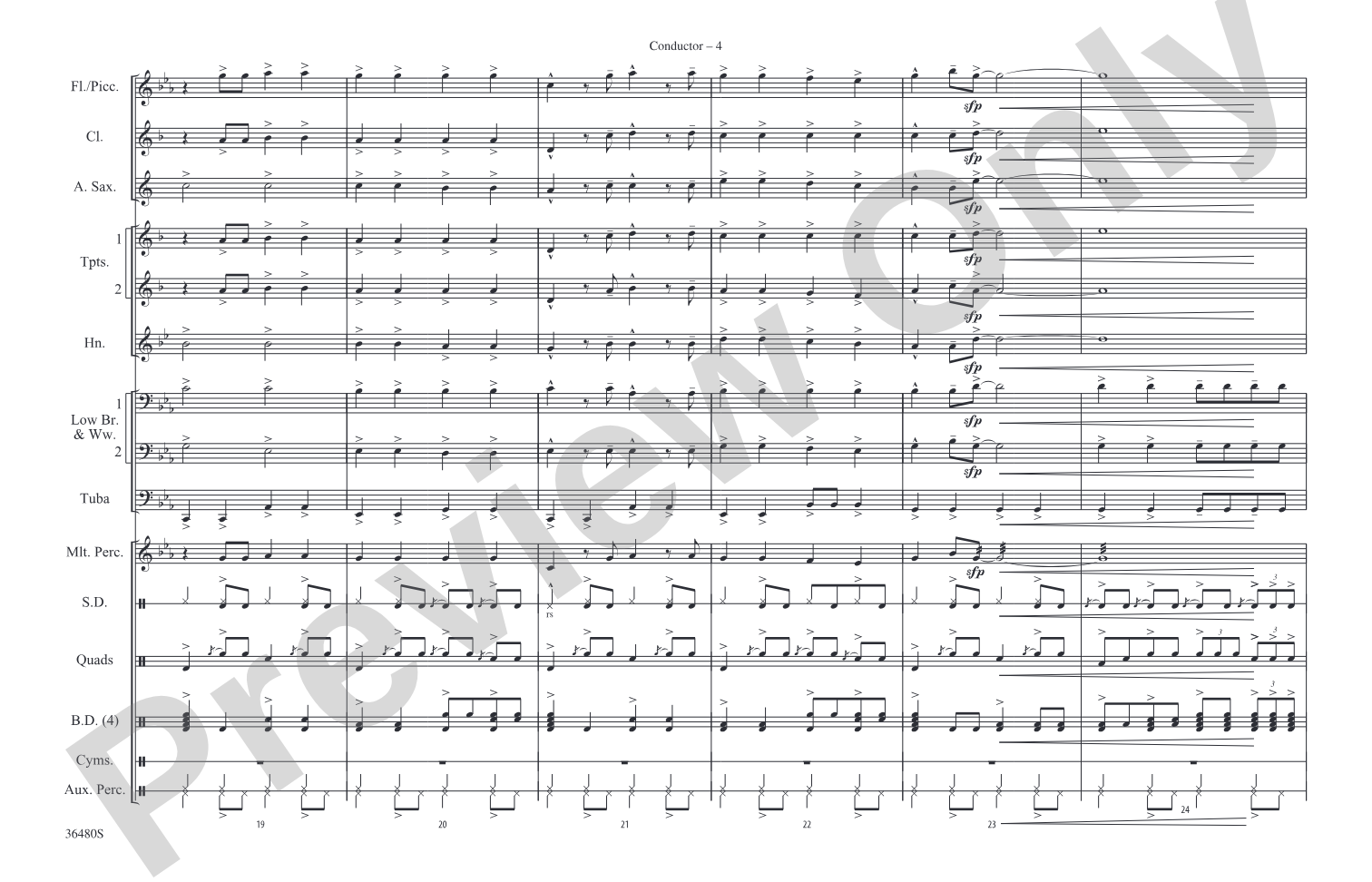 Holiday: Marching Band Conductor Score & Parts