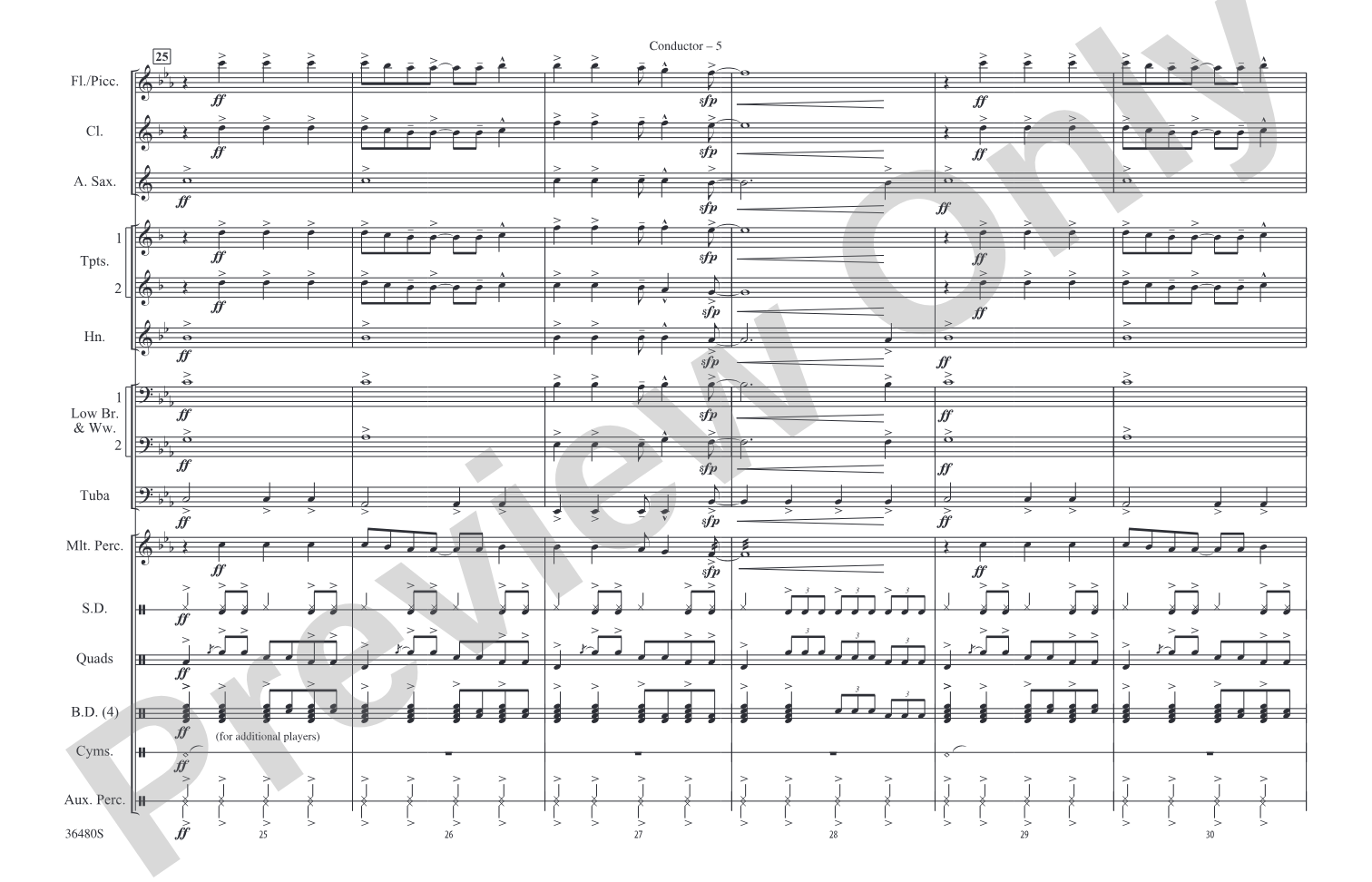 Holiday: Marching Band Conductor Score & Parts